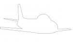 F-86 Sabre outline, line drawing, shape, MYFV12P02_05O