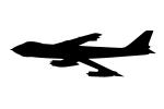 Silhouette of the Boeing B-47, shape, logo, MYFV12P03_05M