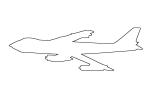Outline of the Boeing B-47, shape, line drawing, MYFV12P03_05O