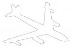 Outline of the Boeing B-47, shape, line drawing, MYFV12P03_07O