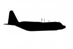 Lockheed C-130, Hercules Silhouette, logo, shape, MYFV12P07_05M