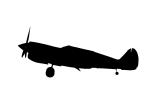 Curtiss P-40 Warhawk silhouette, logo, shape, MYFV12P07_18M