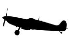 Spitfire silhouette, logo, shape