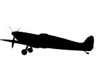 Spitfire silhouette, logo, shape, MYFV12P08_03M