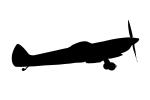 Spitfire silhouette, logo, shape, MYFV12P08_04M