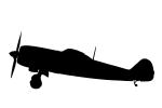 Kawanishi N1K2-J Shiden Kai silhouette, Japanese Air Force, WW2, Aircraft, logo, shape, MYFV12P08_07M