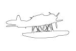 T3+HK, Arado AR196, Seaplane, Luftwaffe, German Air Force, T3-HK, outline, shape, MYFV12P08_13O