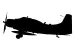 32415, 415, A-1E Skyraider silhouette, logo, shape