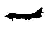 Douglas B-66 Destroyer silhouette, BB-470, 4470, logo, shape, MYFV12P09_10M