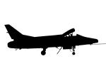 North American F-100 Super Saber silhouette, logo, shape