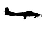 Cessna T-37B Tweet silhouette, logo, shape, MYFV12P10_16M