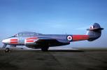 WF879, WF-879, Gloster Meteor twin engine jet fighter, straight wing, milestone of flight