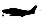 F-84 Thunderstreak silhouette, logo, shape, MYFV13P09_05.0760M