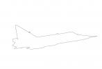 F-102 Delta Dagger outline, line drawing, shape, MYFV13P12_10O
