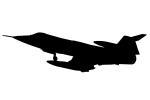 Lockheed F-104 Starfighter silhouette, logo, shape, MYFV13P12_17M