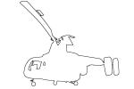 Kaman H-43 Huskie outline, line drawing, shape, MYFV13P14_17.0760O