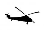 Westland Wessex helicopter silhouette, MYFV13P14_19M