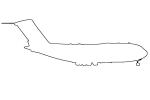 McDonnell Douglas C-17 Globemaster III outline, line drawing, shape, MYFV14P02_14O
