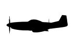 North American P-51D Mustang mask, silhouette