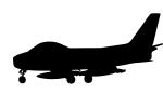 F-86 Sabre, USAF silhouette, logo, shape