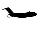 McDonnell Douglas C-17 silhouette, Globemaster III, logo, shape, MYFV14P10_07M