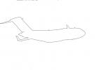 McDonnell Douglas C-17 Globemaster III outline, line drawing, shape, MYFV14P10_07O