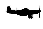 North American P-51D Mustang silhouette, shape, MYFV14P10_14M