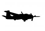 A-26 Invader silhouette, logo, shape, MYFV14P10_16M