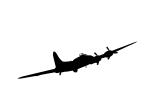 B-17 Flyingfortress silhouette, logo, shape