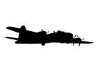 B-17 Flyingfortress silhouette, logo, shape, MYFV14P11_03M