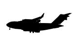 McDonnell Douglas C-17 Globemaster III silhouette, logo, shape