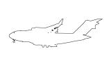 McDonnell Douglas C-17 Globemaster III outline, line drawing, shape
