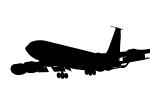 Boeing KC-135 Stratotanker, Aerial Tanker silhouette, logo, shape, MYFV14P11_06M