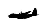 Lockheed C-130 Hercules silhouette, logo, ski, shape, MYFV14P12_03M