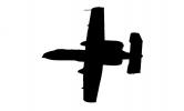 A-10 Thunderbolt silhouette, MYFV14P15_12M