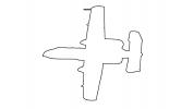 A-10 Thunderbolt outline, line drawing, MYFV14P15_12O