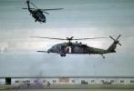 Sikorsky SH-60 Blackhawk, ground troops, flare smoke, Moffett Field, MYFV15P01_02