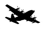 Lockheed MC-130P Combat Shadow Hercules silhouette, MYFV15P01_12M