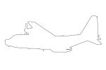 Lockheed MC-130P Combat Shadow outline, line drawing, MYFV15P01_16O