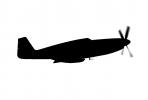 P-51C Mustang Silhouette, logo, shape, MYFV15P04_06M