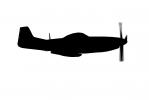 P-51D Silhouette, logo, shape