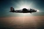 North American B-25 Mitchell in high flight, milestone of flight