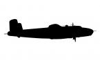 B-25 Mitchell silhouette, logo, shape