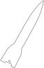 V-2 Rocket outline, line drawing, shape, MYFV15P06_19O