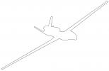 Northrop Grumman RQ-4A Global Hawk, outline, UAV, line drawing, shape, MYFV15P07_01O