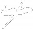 Northrop Grumman RQ-4A Global Hawk outline, UAV, line drawing, shape, MYFV15P07_03O