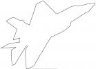 outline of a Lockheed Martin F-35, line drawing, shape