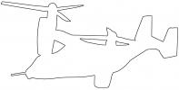 V-22 Osprey Outline, line drawing, shape, MYFV15P07_09O