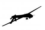 General Atomics RQ-1A Predator silhouette, logo, UAV, shape, MYFV15P07_14M