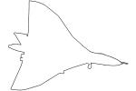 Vulcan Bomber, V-Series Bomber outline, line drawing, shape, MYFV15P08_19O
